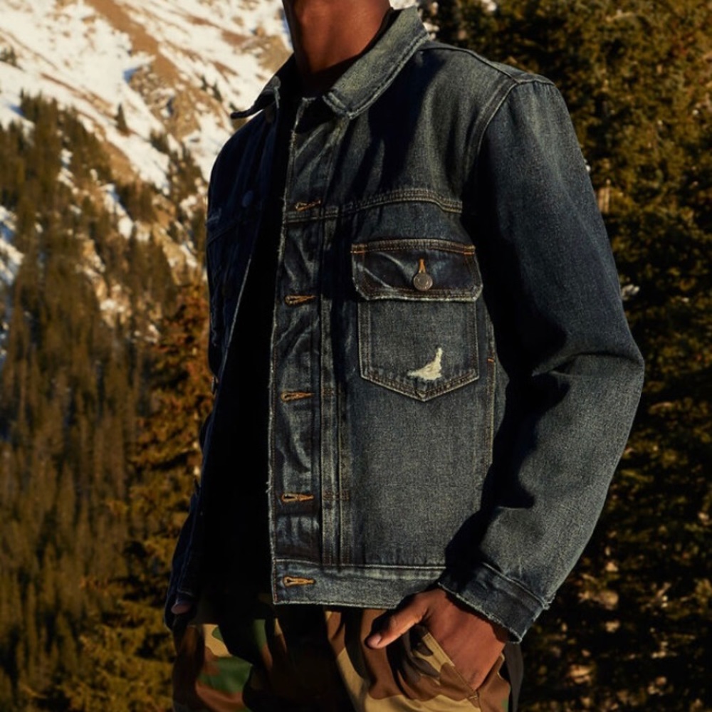 Vintage Fit Denim Trucker Jacket